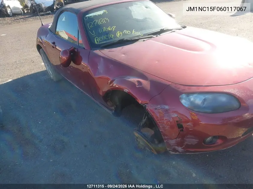 2006 MAZDA MX-5 VIN JM1NC15F060117067 — фото 6