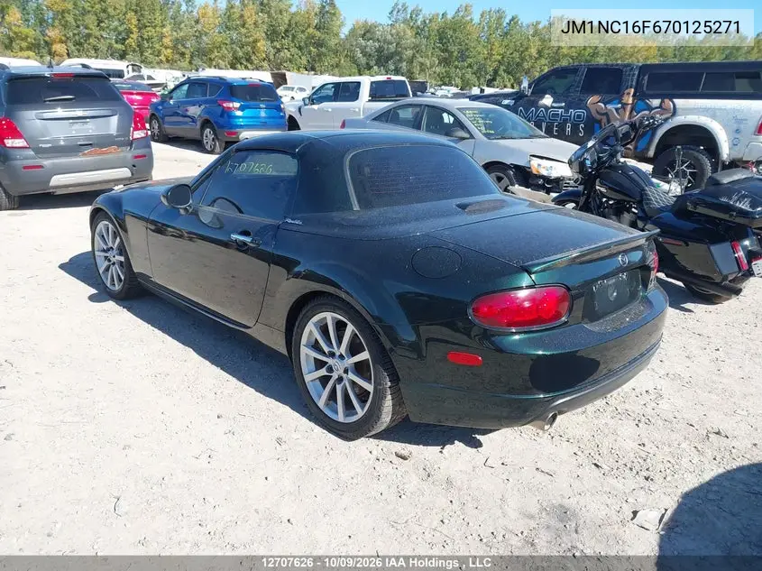 2007 MAZDA MX-5 VIN JM1NC16F670125271 — фото 3