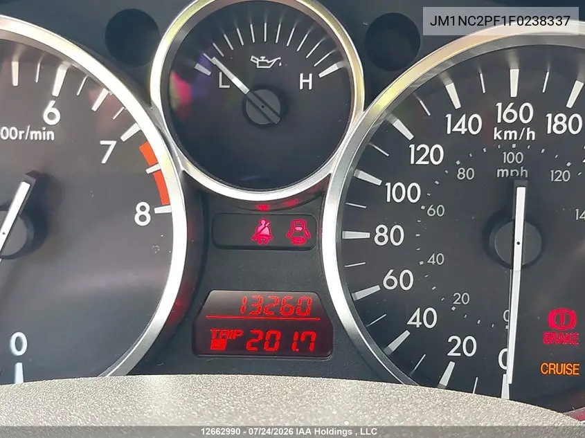 2015 MAZDA MX-5 VIN JM1NC2PF1F0238337 — фото 15