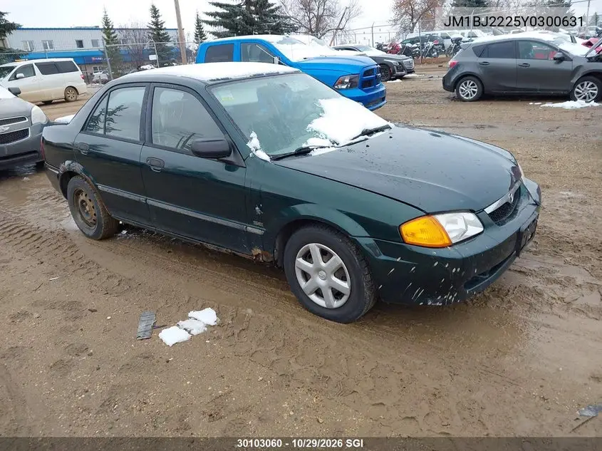 MAZDA PROTEGE 2000, VIN JM1BJ2225Y0300631