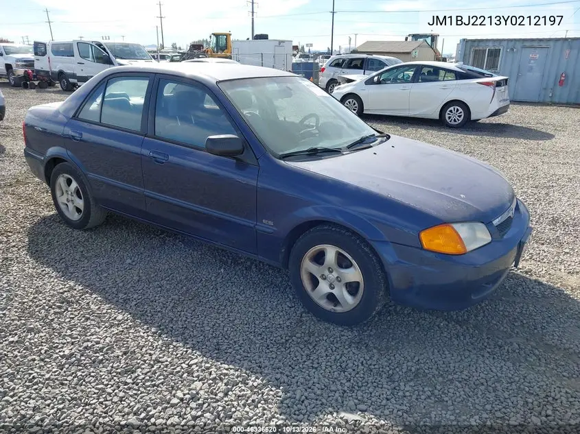 MAZDA PROTEGE 2000, VIN JM1BJ2213Y0212197
