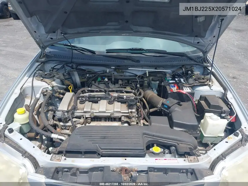 2002 MAZDA PROTEGE VIN JM1BJ225X20571024 — фото 10