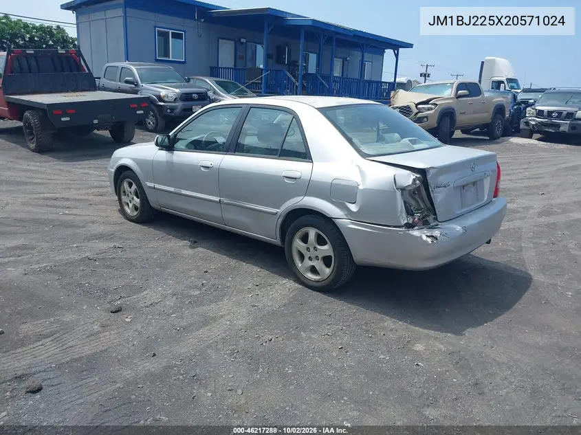 2002 MAZDA PROTEGE VIN JM1BJ225X20571024 — фото 3