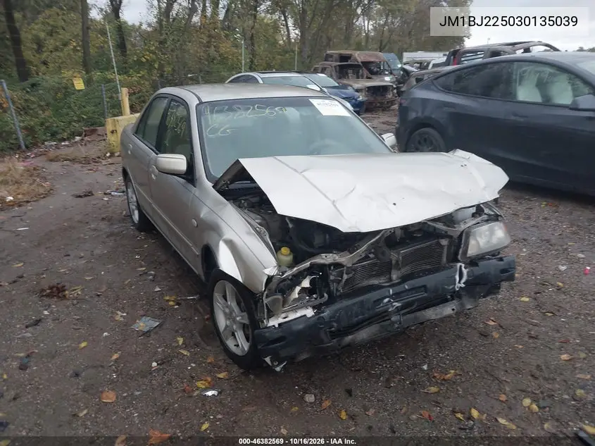 MAZDA PROTEGE 2003, VIN JM1BJ225030135039