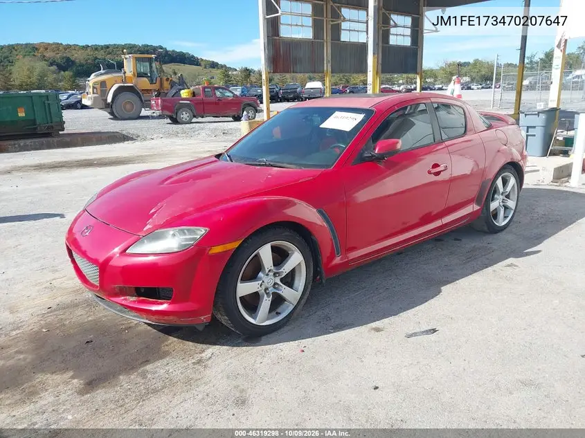 2007 MAZDA RX-8 VIN JM1FE173470207647 — фото 2