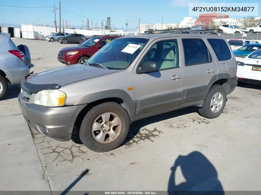 2002 MAZDA TRIBUTE VIN 4F2YU08152KM34877 — фото 2