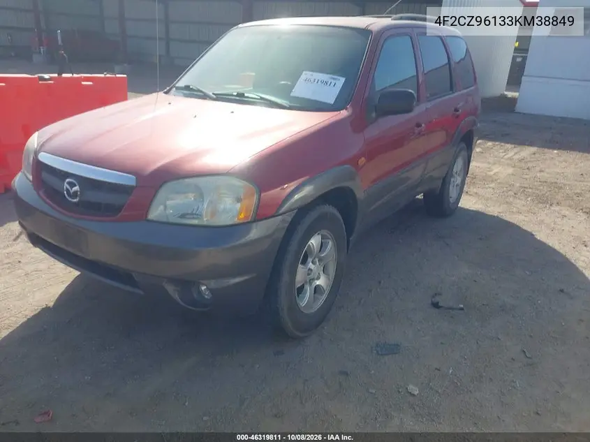 2003 MAZDA TRIBUTE VIN 4F2CZ96133KM38849 — фото 2