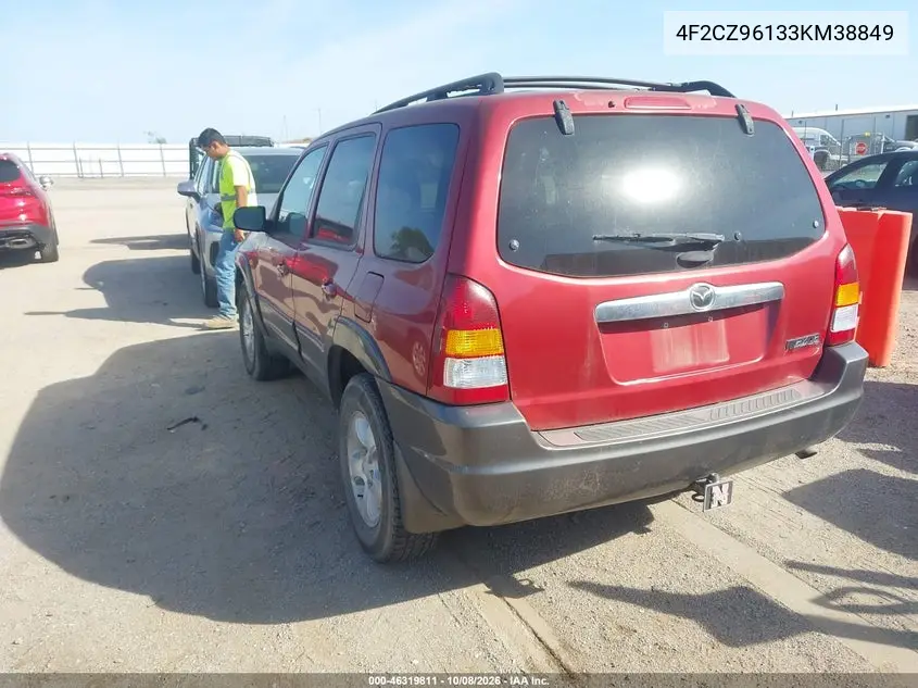 2003 MAZDA TRIBUTE VIN 4F2CZ96133KM38849 — фото 3