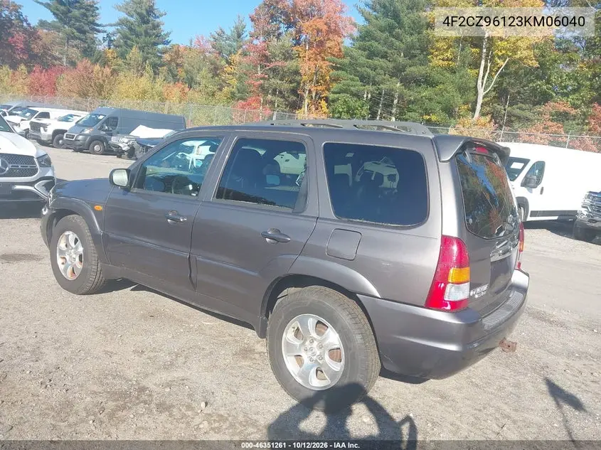 2003 MAZDA TRIBUTE VIN 4F2CZ96123KM06040 — фото 3