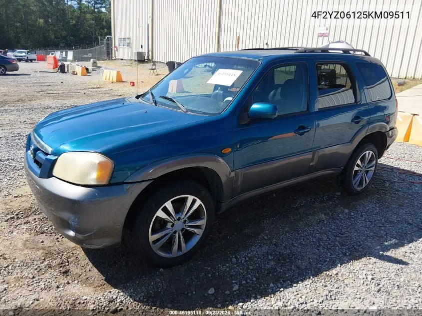 2005 MAZDA TRIBUTE VIN 4F2YZ06125KM09511 — фото 2