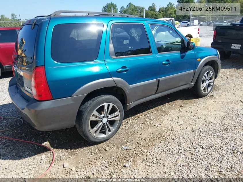 2005 MAZDA TRIBUTE VIN 4F2YZ06125KM09511 — фото 4