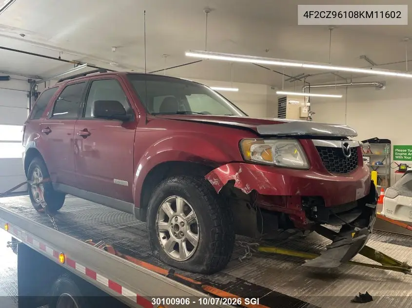 MAZDA TRIBUTE 2008, VIN 4F2CZ96108KM11602