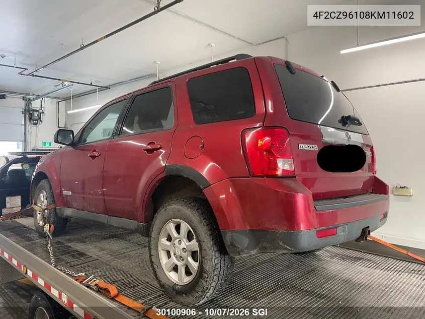 2008 MAZDA TRIBUTE VIN 4F2CZ96108KM11602 — фото 3