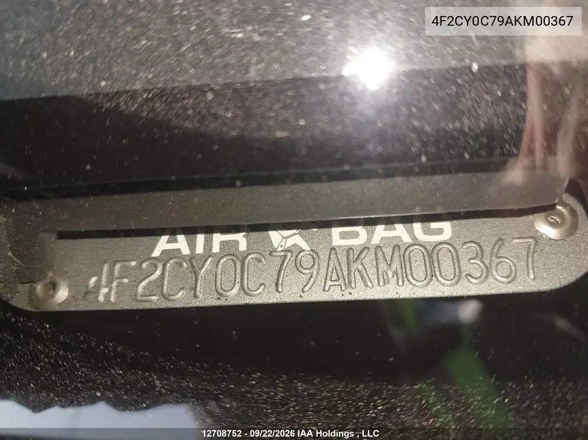 2010 MAZDA TRIBUTE VIN 4F2CY0C79AKM00367 — фото 9