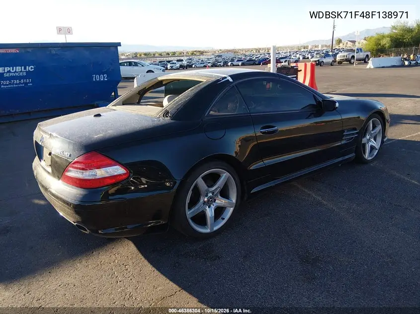 2008 MERCEDES SL-KLASSE VIN WDBSK71F48F138971 — фото 4