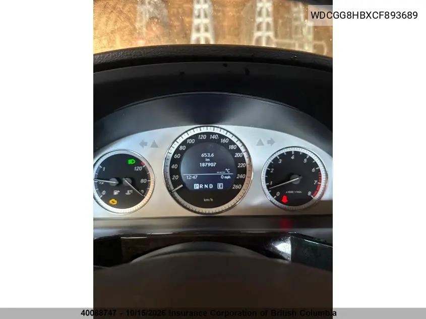 2012 MERCEDES GLK-KLASSE VIN WDCGG8HBXCF893689 — фото 10
