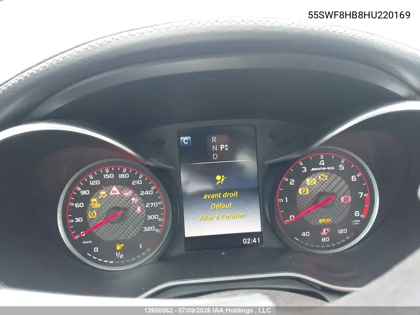 2017 MERCEDES C-KLASSE VIN 55SWF8HB8HU220169 — фото 7
