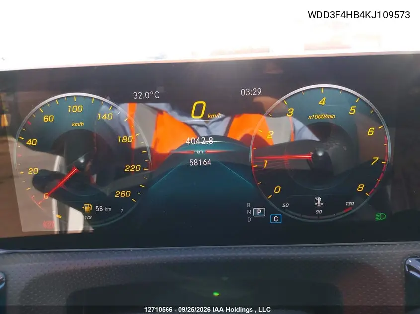 2019 MERCEDES A-KLASSE VIN WDD3F4HB4KJ109573 — фото 7