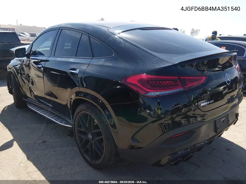 2021 MERCEDES AMG GLE COUPE VIN 4JGFD6BB4MA351540 — фото 3
