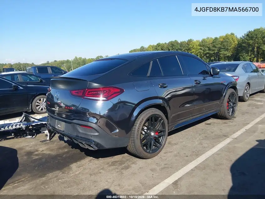 2021 MERCEDES AMG GLE COUPE VIN 4JGFD8KB7MA566700 — фото 4