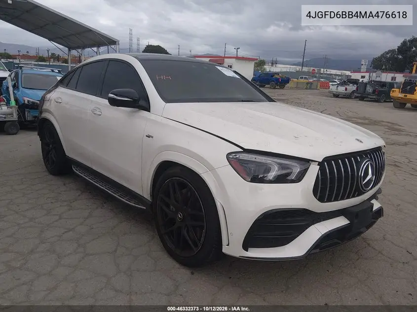 MERCEDES AMG GLE COUPE 2021, VIN 4JGFD6BB4MA476618