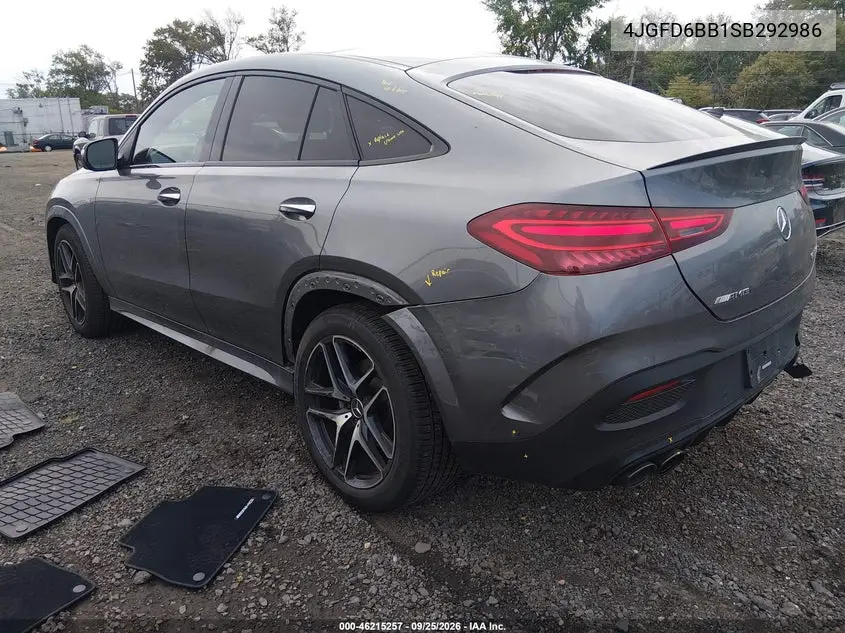 2025 MERCEDES AMG GLE COUPE VIN 4JGFD6BB1SB292986 — фото 3