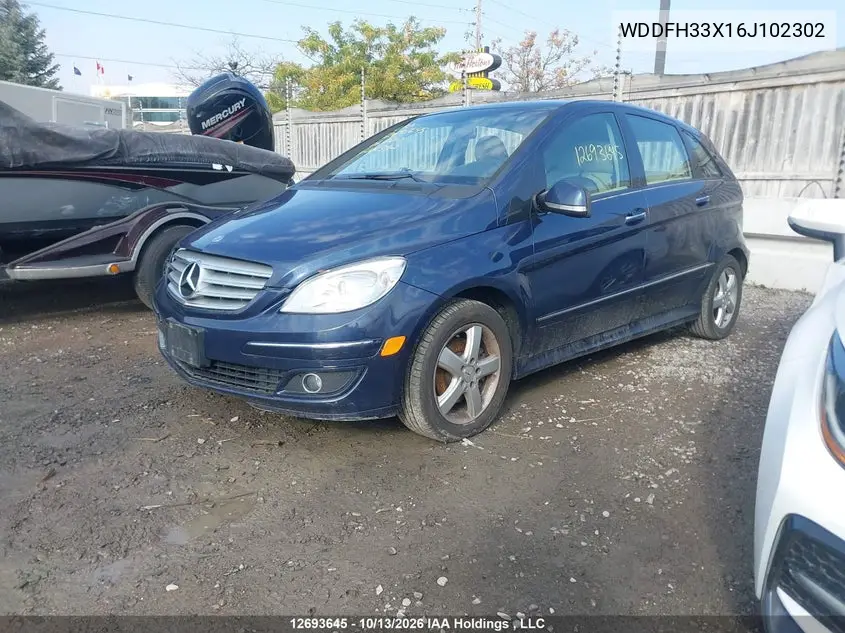 2006 MERCEDES B-KLASSE VIN WDDFH33X16J102302 — фото 2