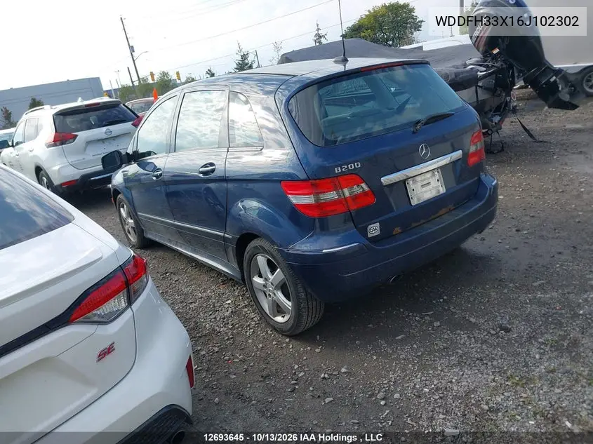 2006 MERCEDES B-KLASSE VIN WDDFH33X16J102302 — фото 3