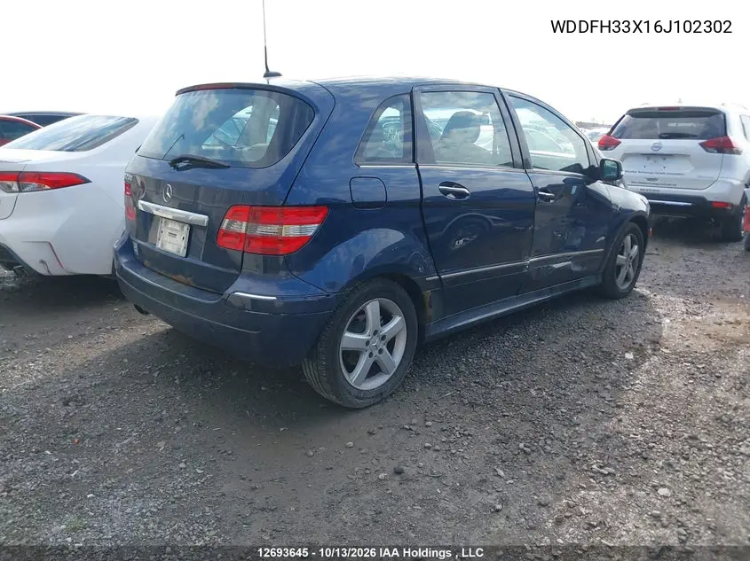 2006 MERCEDES B-KLASSE VIN WDDFH33X16J102302 — фото 4