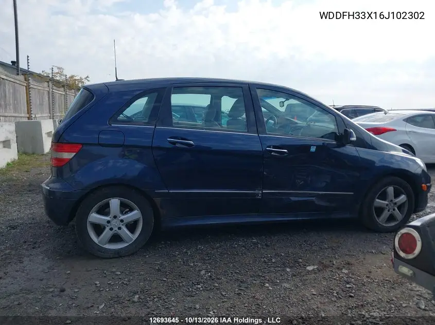 2006 MERCEDES B-KLASSE VIN WDDFH33X16J102302 — фото 6