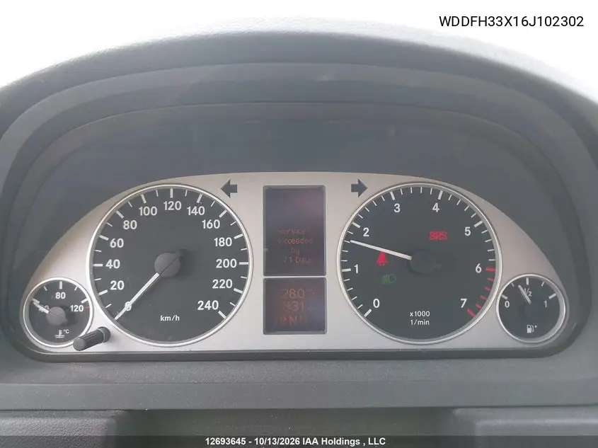2006 MERCEDES B-KLASSE VIN WDDFH33X16J102302 — фото 7