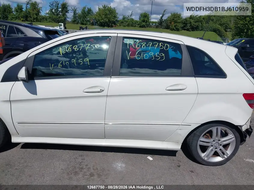 2011 MERCEDES B-KLASSE VIN WDDFH3DB1BJ610959 — фото 15