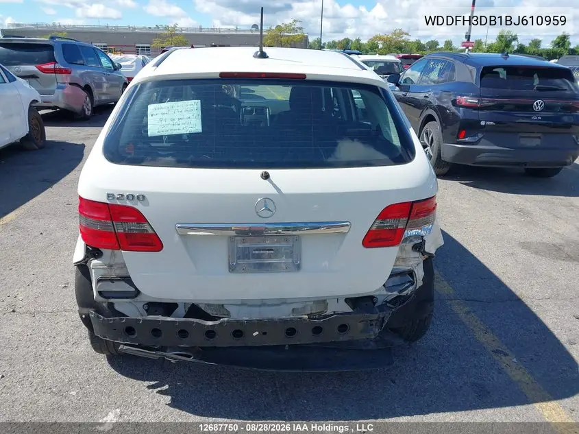 2011 MERCEDES B-KLASSE VIN WDDFH3DB1BJ610959 — фото 17