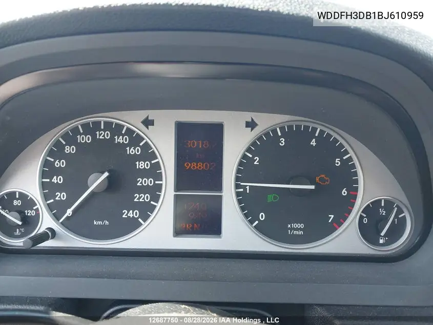 2011 MERCEDES B-KLASSE VIN WDDFH3DB1BJ610959 — фото 7