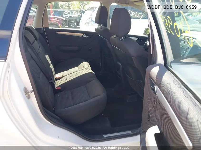 2011 MERCEDES B-KLASSE VIN WDDFH3DB1BJ610959 — фото 8