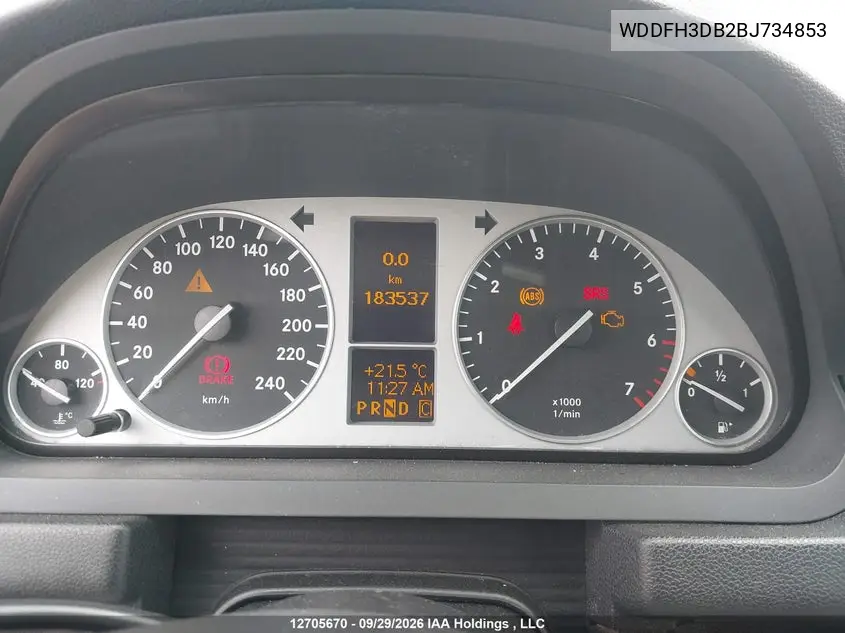 2011 MERCEDES B-KLASSE VIN WDDFH3DB2BJ734853 — фото 7