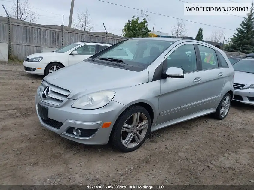2011 MERCEDES B-KLASSE VIN WDDFH3DB6BJ720003 — фото 2