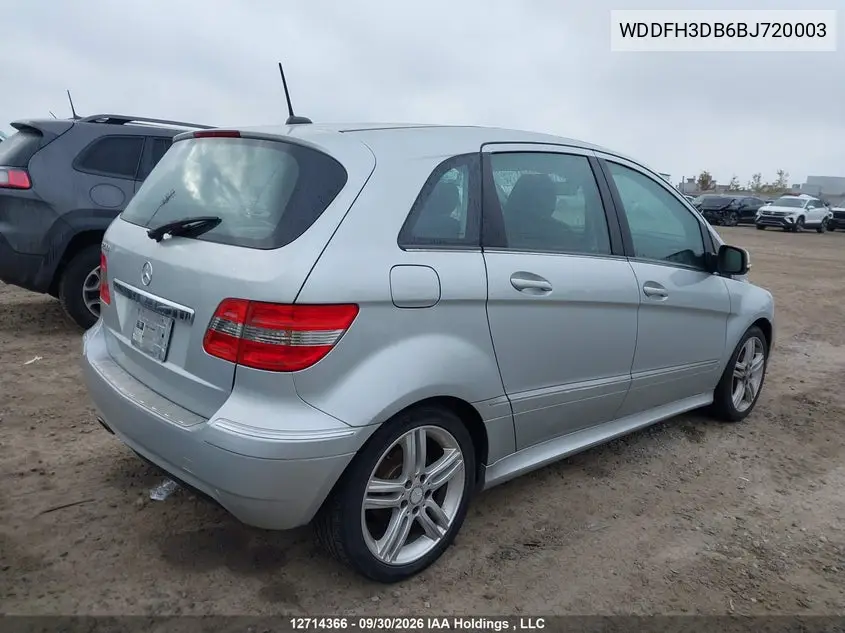 2011 MERCEDES B-KLASSE VIN WDDFH3DB6BJ720003 — фото 4