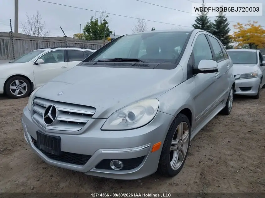 2011 MERCEDES B-KLASSE VIN WDDFH3DB6BJ720003 — фото 6