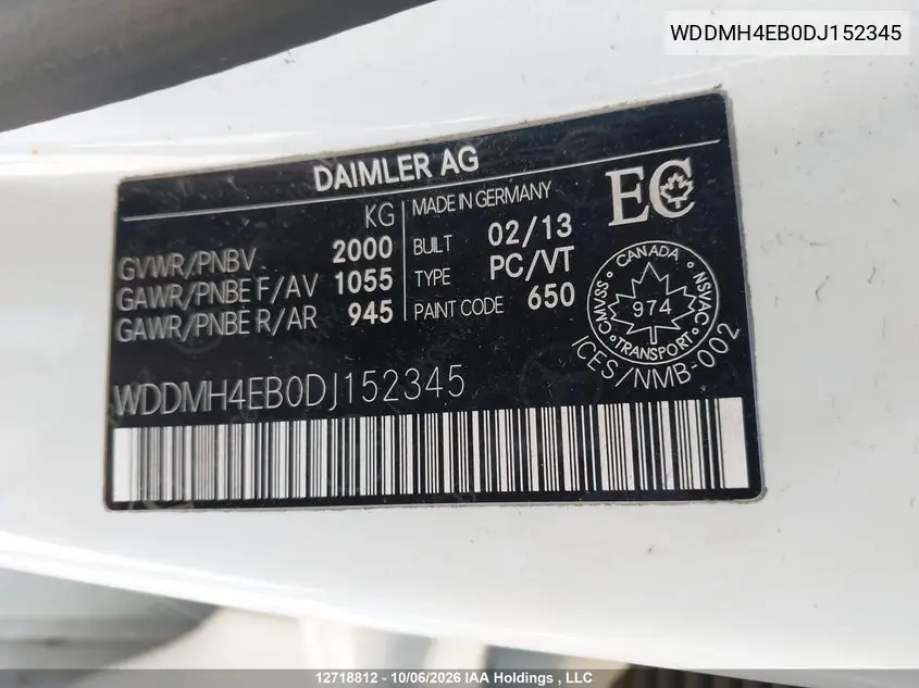 2013 MERCEDES B-KLASSE VIN WDDMH4EB0DJ152345 — фото 19