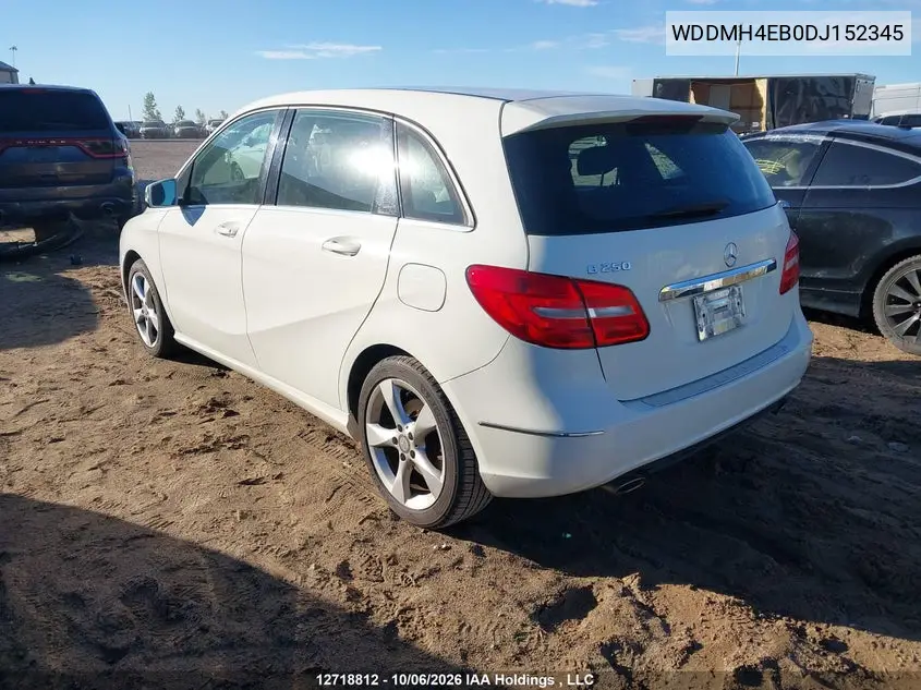 2013 MERCEDES B-KLASSE VIN WDDMH4EB0DJ152345 — фото 3