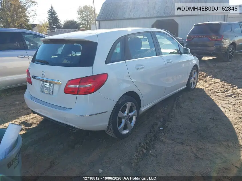 2013 MERCEDES B-KLASSE VIN WDDMH4EB0DJ152345 — фото 4