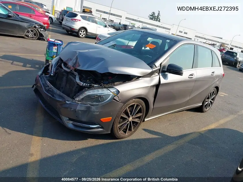 2014 MERCEDES B-KLASSE VIN WDDMH4EBXEJ272395 — фото 2
