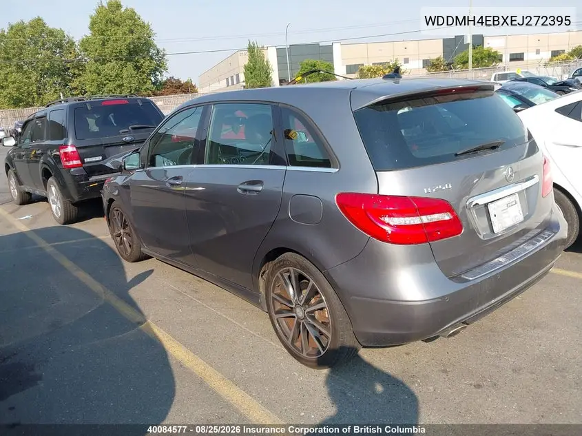2014 MERCEDES B-KLASSE VIN WDDMH4EBXEJ272395 — фото 3