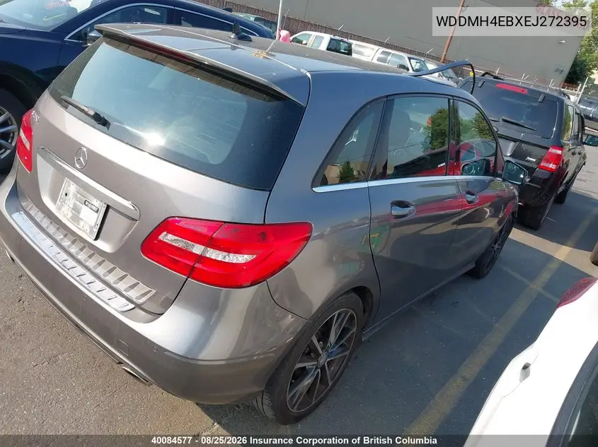 2014 MERCEDES B-KLASSE VIN WDDMH4EBXEJ272395 — фото 4