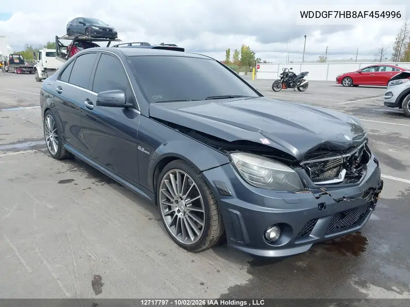 MERCEDES C-KLASSE AMG 2010, VIN WDDGF7HB8AF454996