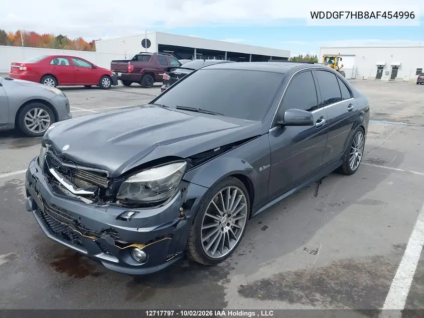 2010 MERCEDES C-KLASSE AMG VIN WDDGF7HB8AF454996 — фото 2