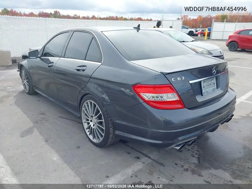 2010 MERCEDES C-KLASSE AMG VIN WDDGF7HB8AF454996 — фото 3