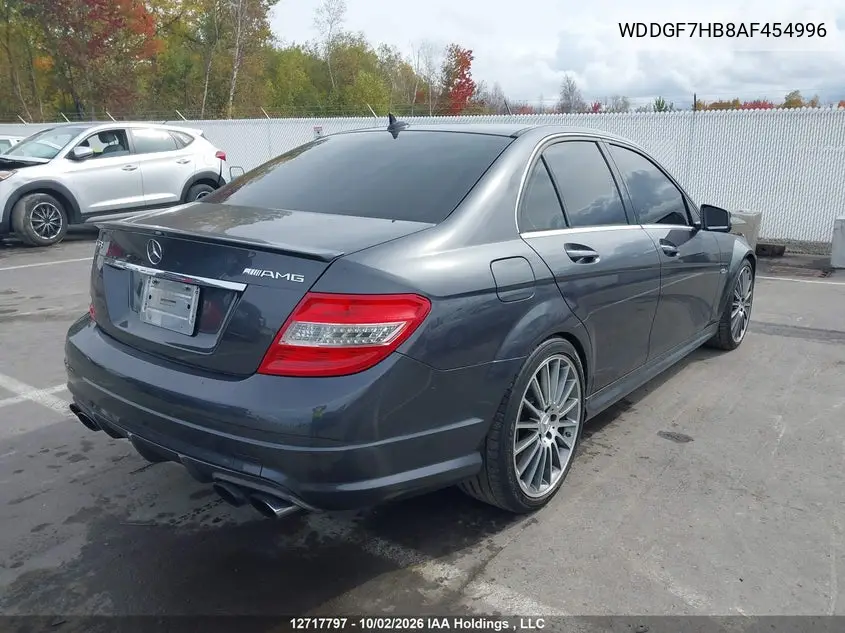 2010 MERCEDES C-KLASSE AMG VIN WDDGF7HB8AF454996 — фото 4