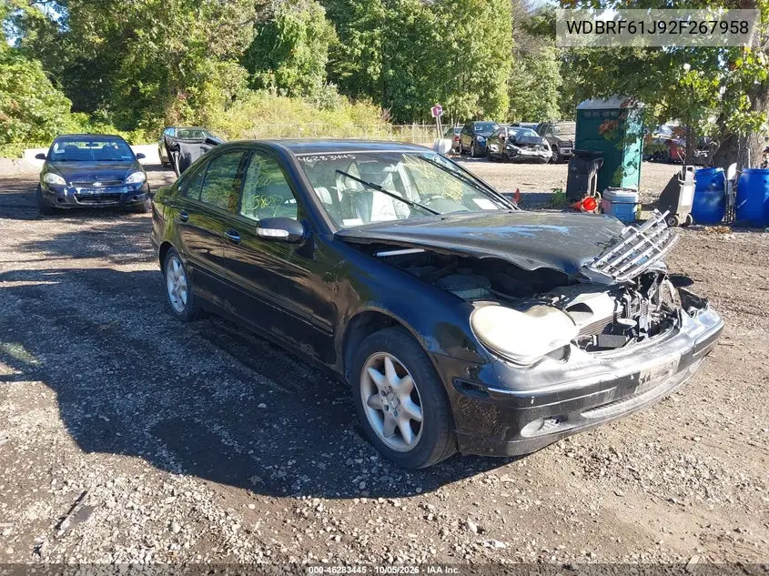 MERCEDES C-KLASSE 2002, VIN WDBRF61J92F267958